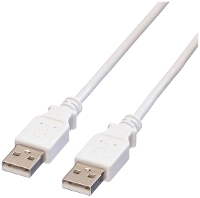 VALUE USB 2.0 Kabel, Type A A, wit, 1,8 m