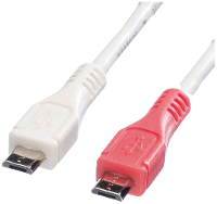 VALUE USB 2.0 Oplaadkabel, Micro B male / male, 0,3m