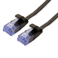 VALUE UTP patchkabel, Cat.6A (Class EA), extra plat, zwart, 2 m