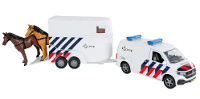 Kids Globe VW Transporter Politie Met Paardentrailer