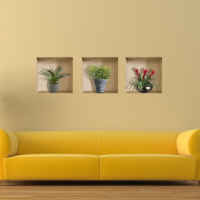 Vase Plant 3d Riding Lattice Wall Decals Pag Removable Wall Art Grid Stickers Home Decor Gift