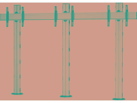 VCM Morgenthaler FIX (1X3) 1x3 Videowall standvoet 106,7 cm (42)   139,7 cm (55) In hoogte verstelbaar, Kantelbaar