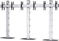VCM Morgenthaler FLAT E (1X3) D 1x3: back to back Videowall standvoet 106,7 cm (42)   139,7 cm (55) In hoogte verstelbaar, Kantelbaar