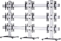 VCM Morgenthaler MOBIL (3X3) D 3x3: back to back Videowall standvoet 106,7 cm (42)   139,7 cm (55) In hoogte verstelbaar, Kantelbaar