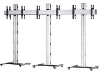 VCM Morgenthaler MOBIL E (1X3) D 1x3: back to back Videowall standvoet 106,7 cm (42)   139,7 cm (55) In hoogte verstelbaar, Kantelbaar
