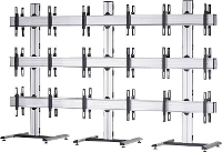 VCM Morgenthaler MOBIL E (3X3) D 3x3: back to back Videowall standvoet 106,7 cm (42)   139,7 cm (55) In hoogte verstelbaar, Kantelbaar