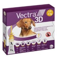 Vectra 3D XS Spot on hond 1,5   4 kg (3 pipetten) 3 pipetten