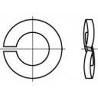 Veerringen Binnendiameter: 14.2 Mm Din 128 Rvs 500 Stuks Toolcraft 1060500