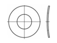 TOOLCRAFT 1060505 Veerschijf Binnendiameter: 8.4 Mm DIN 137 RVS A4 1000 stuk(s)