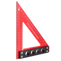 VEIKO 200 mm aluminium timmerman vierkante driehoek liniaal houtbewerking precisie gat positionering plein