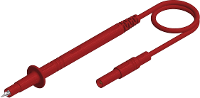 SKS Hirschmann PL 2600 SIL S Veiligheidsmeetsnoer [Banaanstekker 4 mm   Testpunt] 1 m Zwart