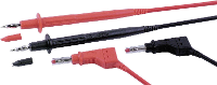 Veiligheidsmeetsnoerenset [banaanstekker 4 Mm   Testpunt] 1 M Zwart, Rood Stã¤ubli Pll 145/xzgl 410 Flexi 2v 1,0 100 Cm
