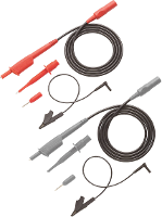 Fluke STL120 III Veiligheidsmeetsnoerenset [Testpunt, Krokodilklem   Bus 4 mm] 1.2 M Rood, Grijs