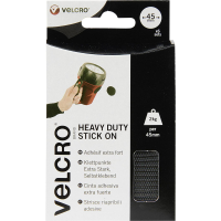 VELCRO® Klittenband punten Om vast te plakken Haak  en lusdeel, Extra sterk (Ø) 45 mm Zwart 12 stuk(s)