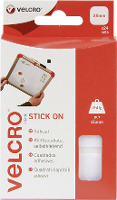 VELCRO® VEL EC60235 Klittenband vierkanten Om vast te plakken Haak  en lusdeel (l x b) 25 mm x 25 mm Wit 24 paar