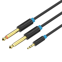 Vention Bacbd 3.5Mm To Double 6.5Mm Audio Line Sound Console Computer 1 Turn To 2 Cable Amplifier