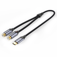 Vention BGV USB C Male naar 2 Female RCA kabel 0,5/1/1,5 m verguld Hi Fi Sound Audio Cable Connector
