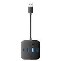 Vention CHZ 5 in 1 USB3.0 Hub Lader 3USB A+USB C Snelle Oplader USB C 3.2 Gen1 5Gbps Desktop Hub Adapter met RGB Licht v