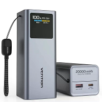 Vention FKC 100W 74Wh 20000mAh TFT display powerbank met afneembare USB C lanyard kabel ontwerp Externe batterij voeding
