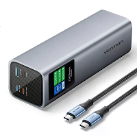 Vention FKE PD140W 99.9Wh 27000mAh Powerbank met TFT digitale display externe voeding met 1 ingang en 3 uitgangen onders