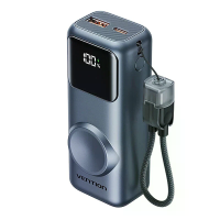 Vention FKP 22,5W 38.5Wh 10000mAh Magnetische Draadloze Oplader Krachtbank met LED Digitaal Weergave inclusief USB C Lan