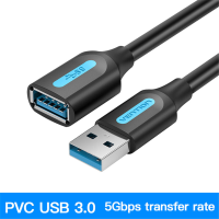 Vention USB 3.0 Verlengkabel USB 3.0 Mannelijke naar Vrouwelijke Extender Datakabel voor PC Smart TV voor PS4 SSD
