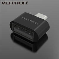 Vention VAS A07 B000 Micro USB To USB OTG Adapter 2.0 Converter Black/White