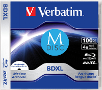 Verbatim 43833 M Disc Blu ray 100 GB 1 stuk(s) Slimcase Bedrukbaar