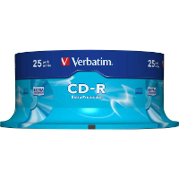 Verbatim CD R 700 MB blanco cd's 52x, 25 stuks