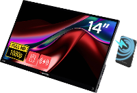 Verbatim Touchscreen monitor Energielabel: A (A   G) 35.6 Cm (14 inch) 16:9 6 ms