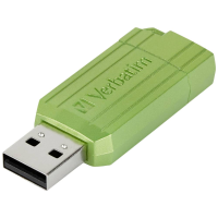 Verbatim USB DRIVE 2.0 PINSTRIPE USB stick 128 GB Eucalyptus, Groen 49462 USB A 2.0