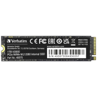 Verbatim Vi3000 1 TB NVMe/PCIe M.2 SSD 2280 harde schijf PCIe NVMe 3.0 X4 Retail 49375