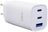Verico Mojo 65W GaN 3 USB oplader 65 W 1x USB A, 2x USB C USB PD Wit Binnen