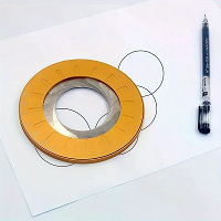 Verstelbaar Precisie Cirkelteken Gereedschap 125mm Diameter Legering Metalen Gegraveerde Schaal Compact Lichtgewicht Vee