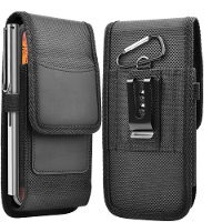 Verticale 5 7,5 inch telefoonholster tas heuptas met riemclip draagbare nylon pouch hoes L XXXL