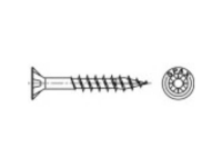 159181 Verzonken schroeven 4.5 Mm 55 mm Kruiskop Pozidriv Staal Galvanisch verzinkt, Geel gechromateerd 500 stuks