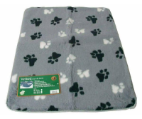 Vetbed grijs met pootprint voor honden XL