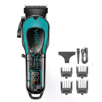 VGR V 692 Professionele Haarschaar 7000RPM Snelheid 4 Suction Kammen 2000mAh Oplaadbaar Snelladen Trimmer met LED scherm