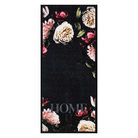 Deurmat Pink Roses antraciet   66x150 cm
