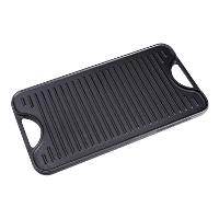 Victoria Omkeerbare Bakplaat 47 x 25 cm, Seasoned grillplaat