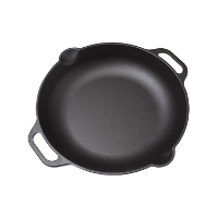 Victoria Skillet met twee handgrepen 33 cm, Enameled bak /braadpan