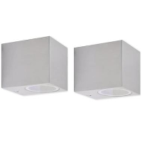 VIDAXL Buitenlamp kubusvormig 2st