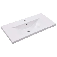 VidaXL   Gootsteen   Wit   Keramiek   81 x 39.5 X 18.5 Cm