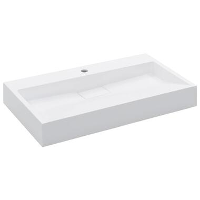 VidaXL   Gootsteen   Wit   Steen   80 x 46 x 11 cm