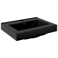 VidaXL   Keramische Wastafel   Zwart   Keramiek