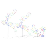 VidaXL   Kerst Rendier En Slee   Multicolour