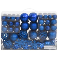 VidaXL   Kerstballenset   Blauw   Polystyreen