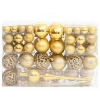 VidaXL   Kerstballenset   Goud   Polystyreen