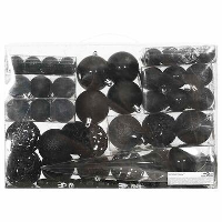 VidaXL   Kerstballenset   Zwart   Polystyreen
