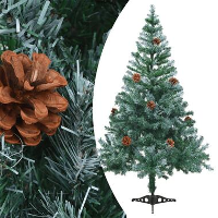 VidaXL Kunstkerstboom met dennenappels 150 cm